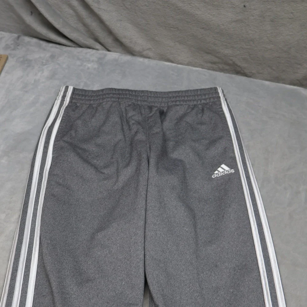 Adidas Track Pants Men XL 18/20 Gray Tapered Athletic Joggers Sport Gym 28x31